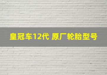 皇冠车12代 原厂轮胎型号